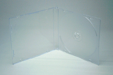 CDスリムケース透明（厚さ5mm）開いた状態